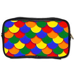 Gay Pride Scalloped Scale Pattern Toiletries Bag (two Sides) by VernenInk