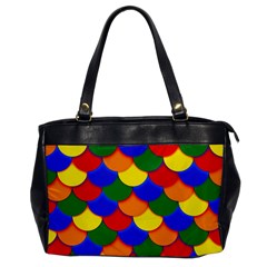 Gay Pride Scalloped Scale Pattern Oversize Office Handbag by VernenInk