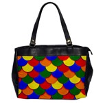 Gay Pride Scalloped Scale Pattern Oversize Office Handbag Front