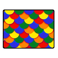 Gay Pride Scalloped Scale Pattern Fleece Blanket (small) by VernenInk