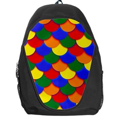 Gay Pride Scalloped Scale Pattern Backpack Bag