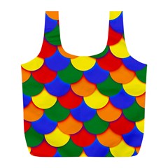 Gay Pride Scalloped Scale Pattern Full Print Recycle Bag (l) by VernenInk