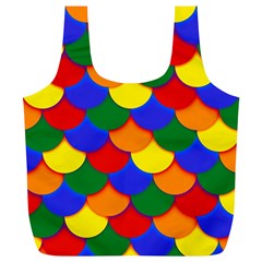 Gay Pride Scalloped Scale Pattern Full Print Recycle Bag (xl)