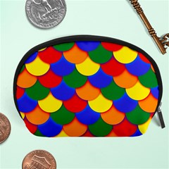 Gay Pride Scalloped Scale Pattern Accessory Pouch (large) by VernenInk