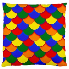 Gay Pride Scalloped Scale Pattern Standard Flano Cushion Case (two Sides) by VernenInk