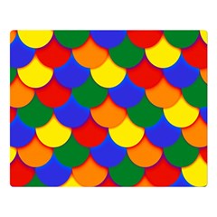 Gay Pride Scalloped Scale Pattern Double Sided Flano Blanket (large)  by VernenInk