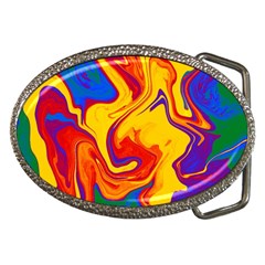 Gay Pride Swirled Colors Belt Buckles by VernenInk