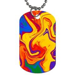 Gay Pride Swirled Colors Dog Tag (one Side) by VernenInk