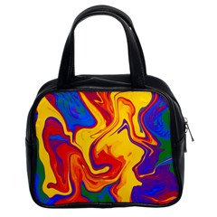 Gay Pride Swirled Colors Classic Handbag (two Sides) by VernenInk