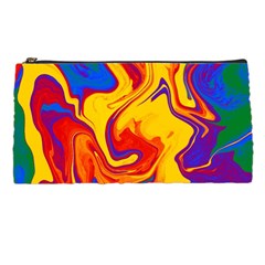 Gay Pride Swirled Colors Pencil Case by VernenInk