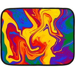 Gay Pride Swirled Colors Double Sided Fleece Blanket (mini)  by VernenInk