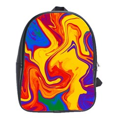 Gay Pride Swirled Colors School Bag (large) by VernenInk