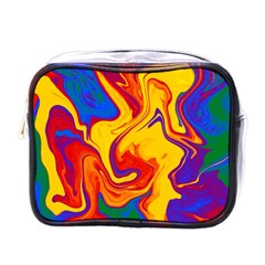 Gay Pride Swirled Colors Mini Toiletries Bag (one Side)