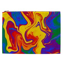 Gay Pride Swirled Colors Cosmetic Bag (xxl) by VernenInk