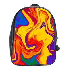 Gay Pride Swirled Colors School Bag (xl) by VernenInk