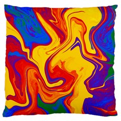 Gay Pride Swirled Colors Standard Flano Cushion Case (one Side) by VernenInk