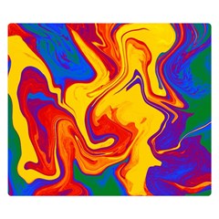 Gay Pride Swirled Colors Double Sided Flano Blanket (small)  by VernenInk