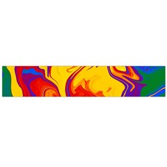 Gay Pride Swirled Colors Large Flano Scarf  by VernenInk