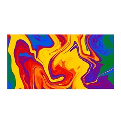 Gay Pride Swirled Colors Satin Wrap by VernenInk