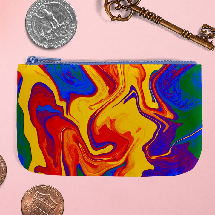 Gay Pride Swirled Colors Large Coin Purse