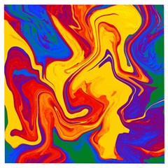 Gay Pride Swirled Colors Wooden Puzzle Square by VernenInk