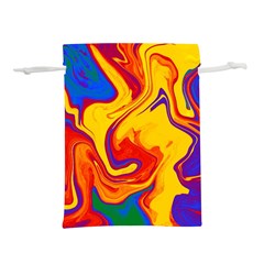 Gay Pride Swirled Colors Lightweight Drawstring Pouch (l) by VernenInk