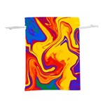 Gay Pride Swirled Colors Lightweight Drawstring Pouch (L) Back