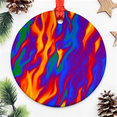 Gay Pride Abstract Smokey Shapes Ornament (round) by VernenInk