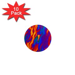 Gay Pride Abstract Smokey Shapes 1  Mini Magnet (10 Pack) 