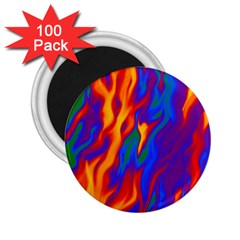 Gay Pride Abstract Smokey Shapes 2 25  Magnets (100 Pack)  by VernenInk