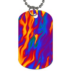 Gay Pride Abstract Smokey Shapes Dog Tag (one Side) by VernenInk