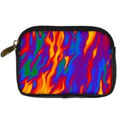 Gay Pride Abstract Smokey Shapes Digital Camera Leather Case