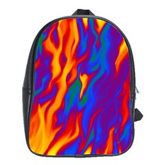 Gay Pride Abstract Smokey Shapes School Bag (large) by VernenInk