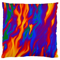 Gay Pride Abstract Smokey Shapes Large Cushion Case (two Sides) by VernenInk