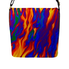 Gay Pride Abstract Smokey Shapes Flap Closure Messenger Bag (l)