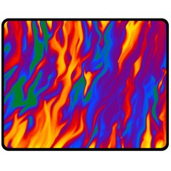 Gay Pride Abstract Smokey Shapes Double Sided Fleece Blanket (medium) 