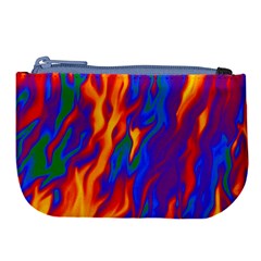 Gay Pride Abstract Smokey Shapes Large Coin Purse by VernenInk