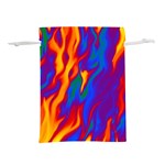 Gay Pride Abstract Smokey Shapes Lightweight Drawstring Pouch (L) Front