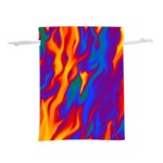 Gay Pride Abstract Smokey Shapes Lightweight Drawstring Pouch (L) Back