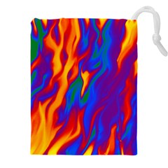 Gay Pride Abstract Smokey Shapes Drawstring Pouch (4xl) by VernenInk