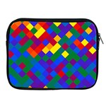 Gay Pride Diagonal Pixels Design Apple iPad 2/3/4 Zipper Cases Front