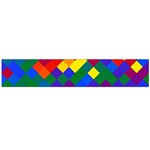 Gay Pride Diagonal Pixels Design Large Flano Scarf  Front