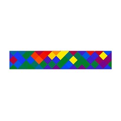 Gay Pride Diagonal Pixels Design Flano Scarf (mini) by VernenInk