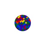 Gay Pride Diagonal Pixels Design 1  Mini Magnets Front