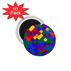 Gay Pride Diagonal Pixels Design 1 75  Magnets (10 Pack) 