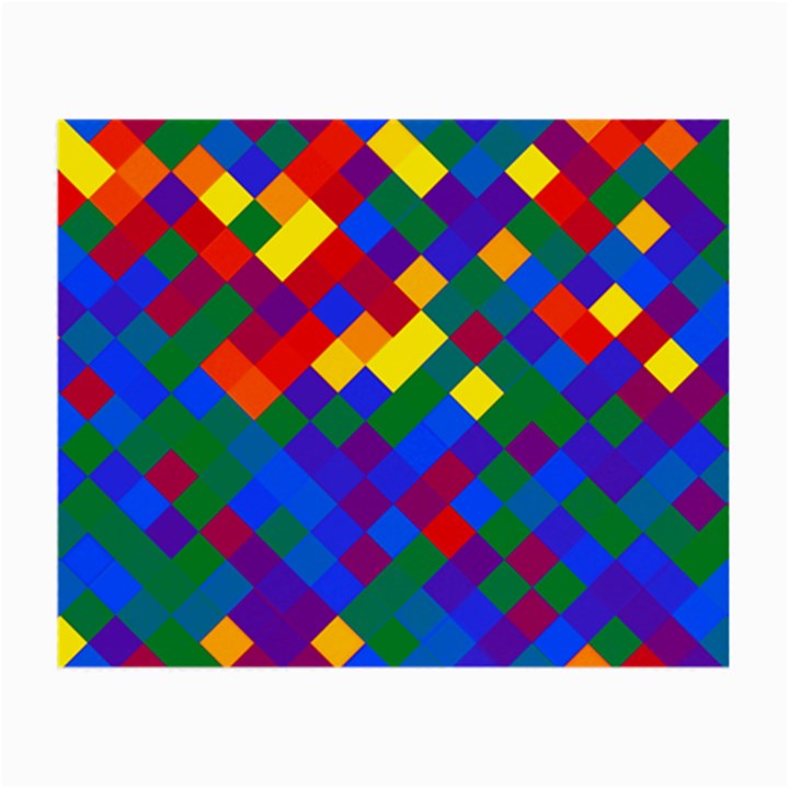 Gay Pride Diagonal Pixels Design Small Glasses Cloth