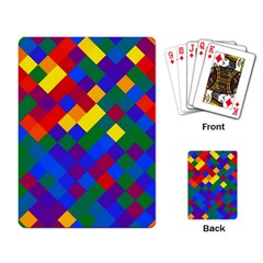 Gay Pride Diagonal Pixels Design Playing Cards Single Design (rectangle)