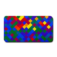 Gay Pride Diagonal Pixels Design Medium Bar Mats by VernenInk