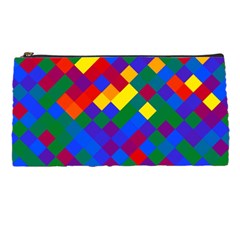 Gay Pride Diagonal Pixels Design Pencil Case