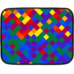 Gay Pride Diagonal Pixels Design Double Sided Fleece Blanket (mini)  by VernenInk